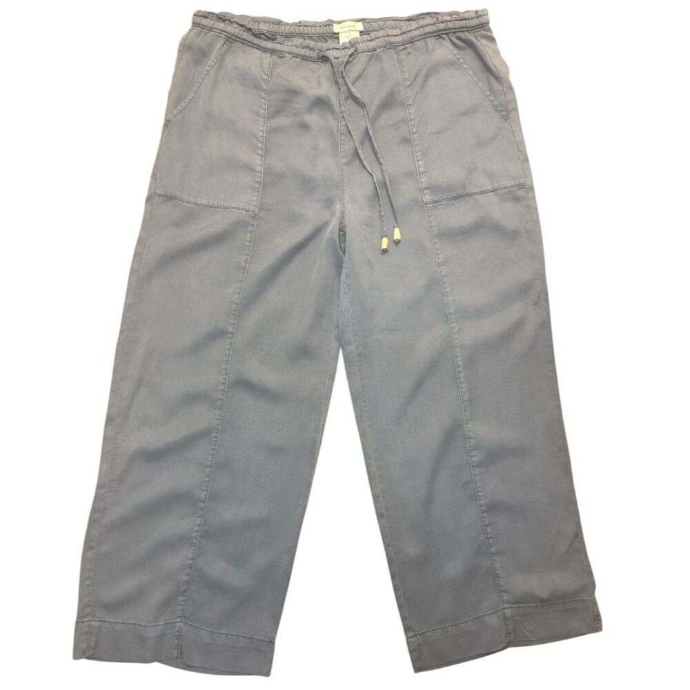 Joie Blue 100% Lyocell Lagenlook Vacation Light Weight Wide Leg Pants Size: M